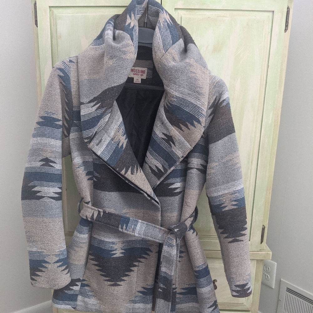 Mossimo Western Print Coat L
